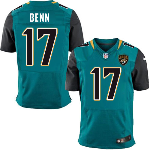 Men's Elite Arrelious Benn Nike Jersey Teal Green Home - #17 NFL Jacksonville Jaguars